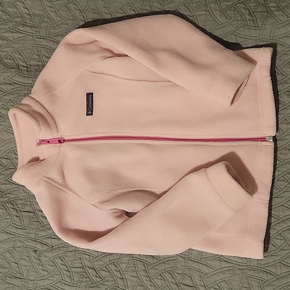 Full zip, pink Columbia fleece